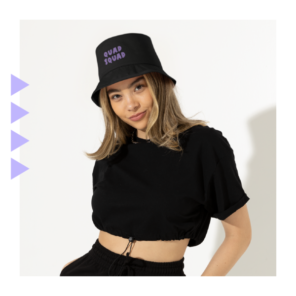 Black Quad Squad Black Bucket Hat